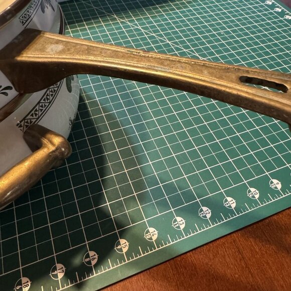 Vintage 1960s Villeroy & Boch Alt Amsterdam Enamelware 4 QT Pot & 9" Frying Pan - Picture 4 of 12